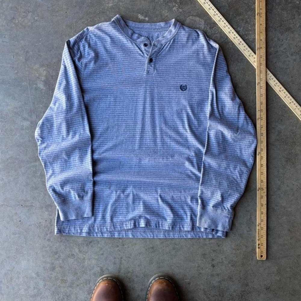 2000s chaps striped‎ henley thermal